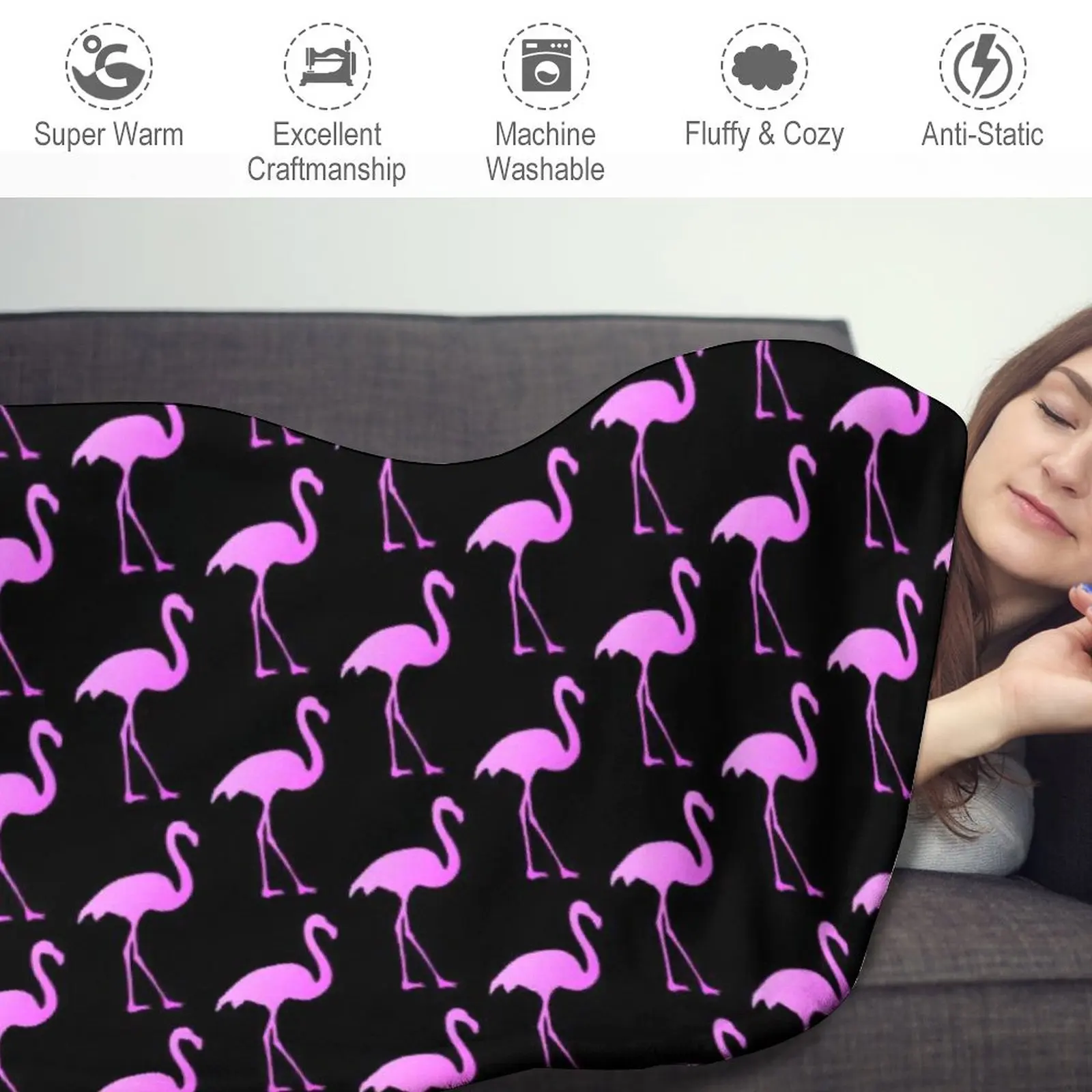 Одеяло с принтом птиц флисовое покрывало розовым фламинго супермягкое дешевое |