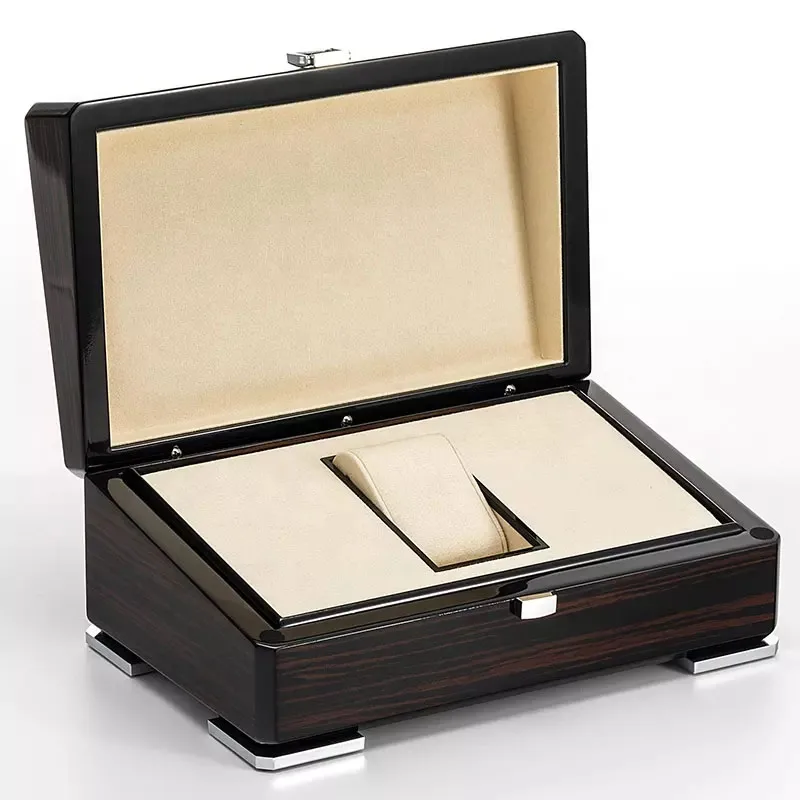 Enlarge Watch Boxes High Quality Brown Travel Wood Case Gift box Luxury Watches 5726 5711 Matching Papers Security Card Gift Bag