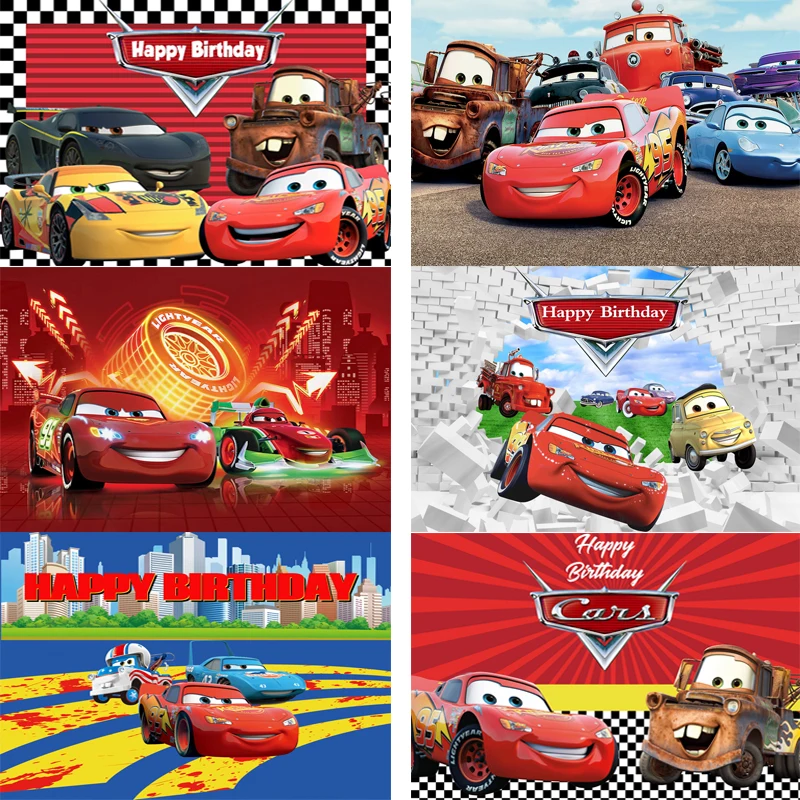 Тема автомобилей детский первый день рождения фоны для фотосъемки Молния