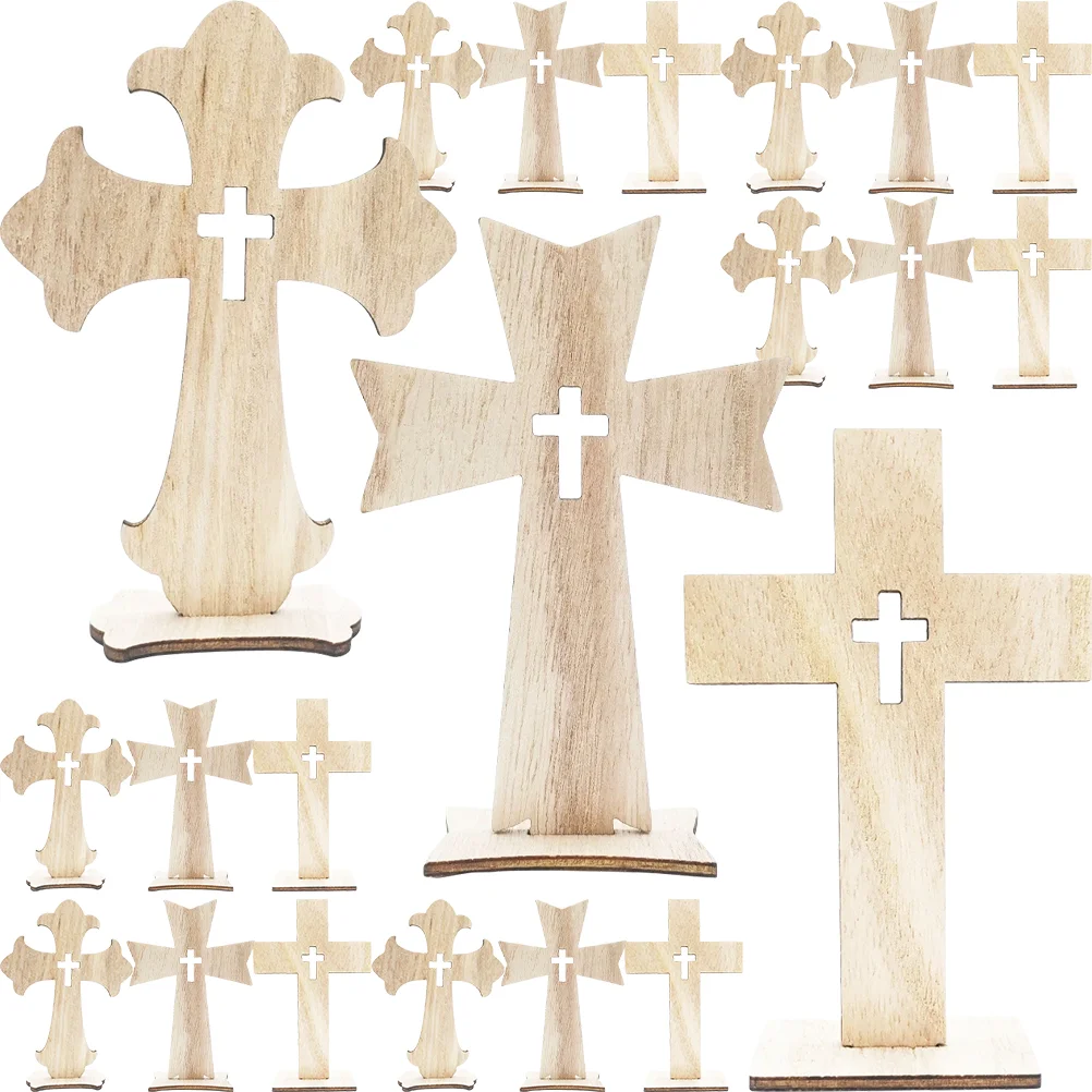 

Swashplate DIY Pendant Materials Wood Hanging Pendants Ornaments Cross Decoration