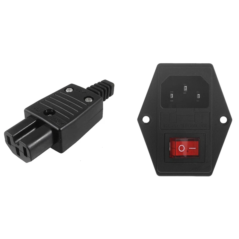 Штепсельная розетка IEC320 C15, адаптер питания с 3 контактами, 1 шт.