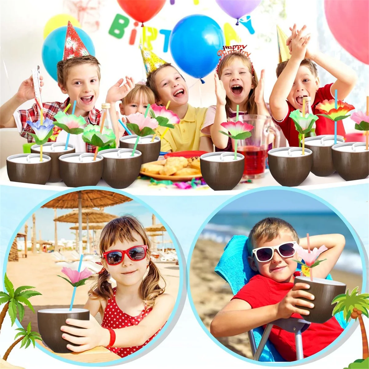 Гавайская летняя чашка для питья с ананасом и кокосом чашки сока в форме клубники