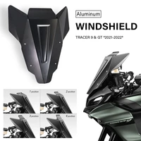 motorcycle wind deflector for yamaha tracer 9 gt 9gt tracer9 tracer9gt 2021 2022 adjustable spoiler cnc windscreen windshield