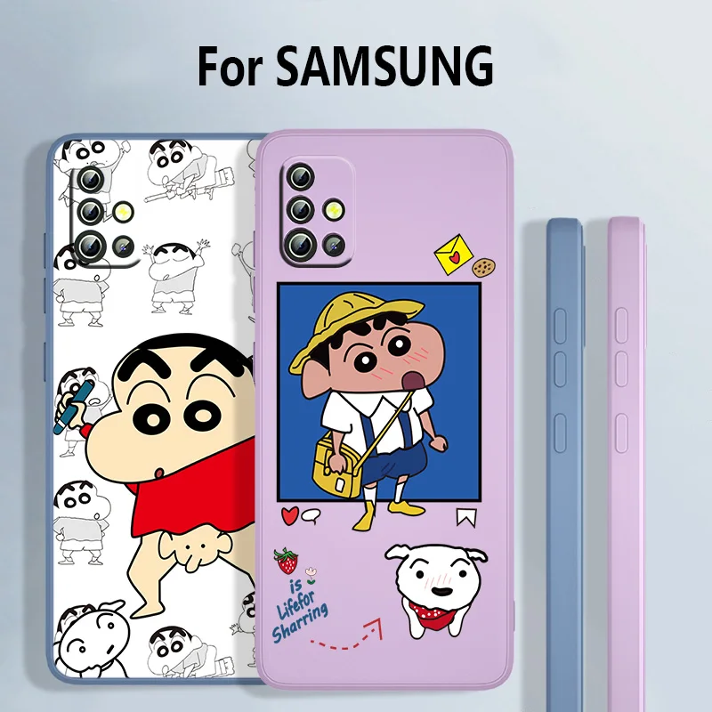 

Искусственный шёлк Shin-chan аниме для Samsung Galaxy A73 A72 A71 A53 A52 A51 A42 A33 A32 A31 A22 A21 A11 чехол для телефона