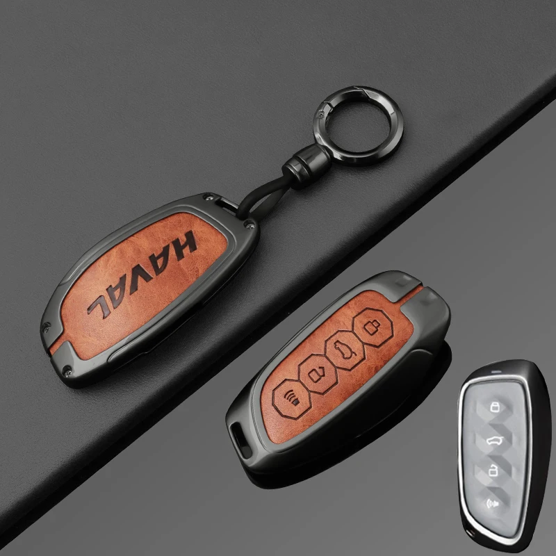 

Кожаный чехол для автомобильного ключа для Great Wall Haval H6 2024 H9 2024 F7x H5 H3 H2 M6 Cool Dog Plus Owl Dragon MAX F7 Аксессуары