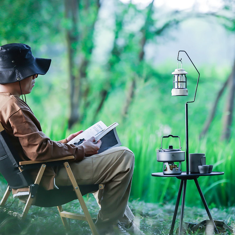 Портативный складной круглый стол из алюминиевого сплава с тремя ножками для