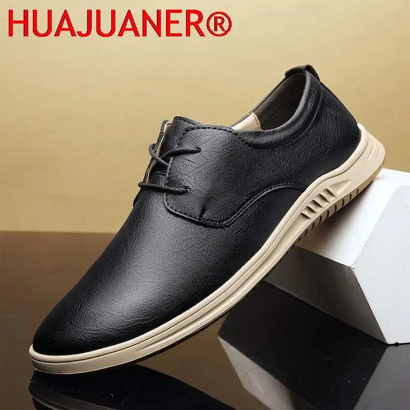 

Men Casual Spring Autumn Breathable Men's Oxford Shoes Sneakers Profession Office Style Fashion Luxury Leather Retro Men Shoes