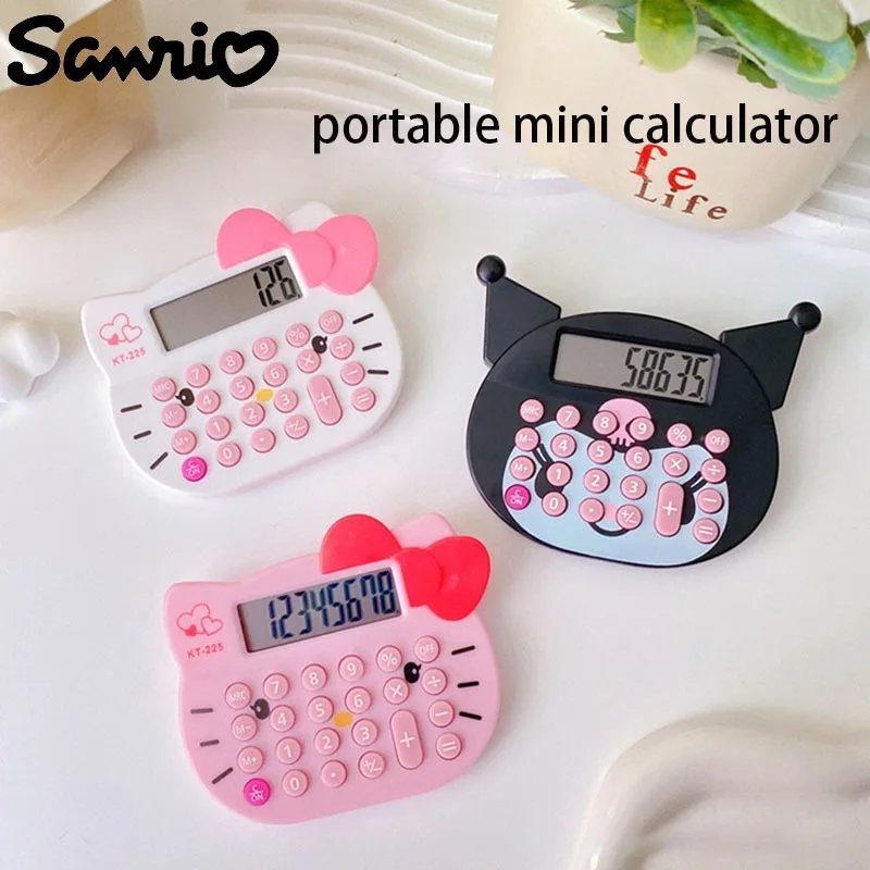 

Sanrio Hello Kitty Kuromi 8 Digits Mini Calculator Cartoon Financial Business Accounting Tool School Students Office Calculator