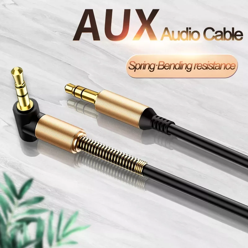 

3.5mm Jack Audio Cable 3.5mm Car Spring AUX Cable Gold Plated jack male to male speaker cables Cord for JBL Headphones Samsung