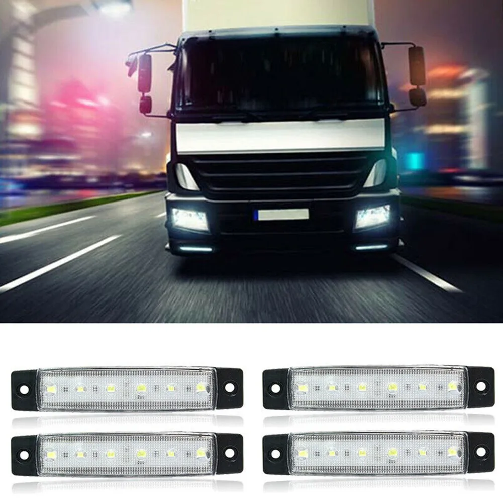 

4pcs LED Courtesy Lights Marine Grade Large Waterproof Cool White 12-24V Truck ATV Boat Lada Tractor Courtesy Side Marke Light