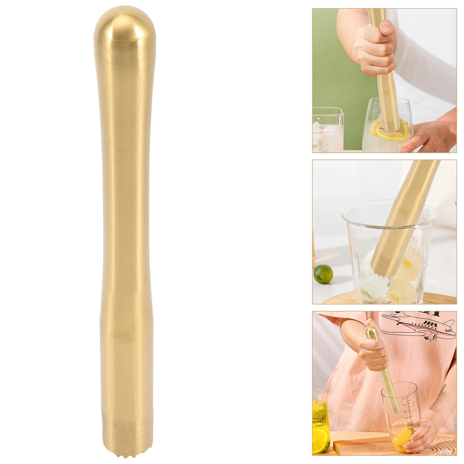 

Stirrers Mixed Drinks Ice Crusher Kitchen Muddler Blender Swizzle Sticks Lemon Press Stick Stainless Steel Muddler Cocktails