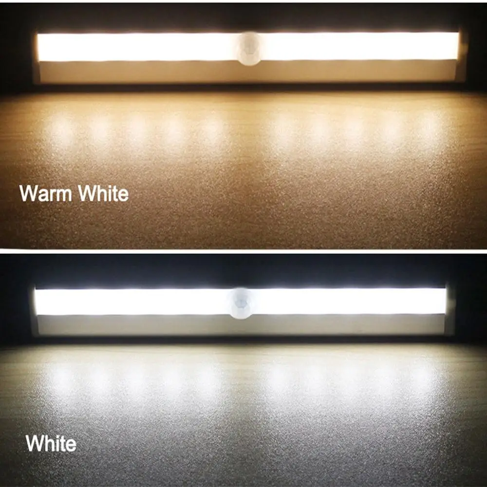 6/10LED PIR Motion Sensor Lamp Cupboard Wardrobe Bed Lamp Under Cabinet Night Light Smart Light Perception For Closet Stairs Led
