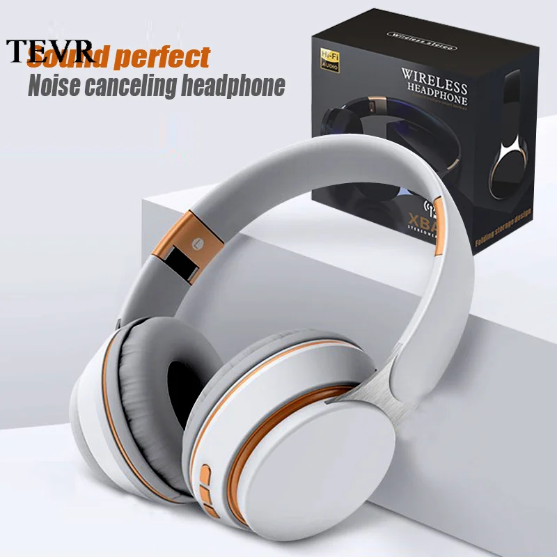 

Noise canceling headphone HIFI Subwoofer Wireless Headphones Bluetooth Headset Foldable With Mic TF Card for ps4 headset gamer