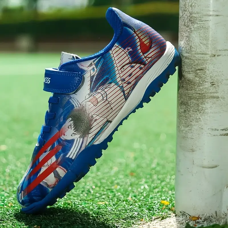 Children's Cartoon Printing Cleats Soccer Shoes Non-slip Turf Football Shoes