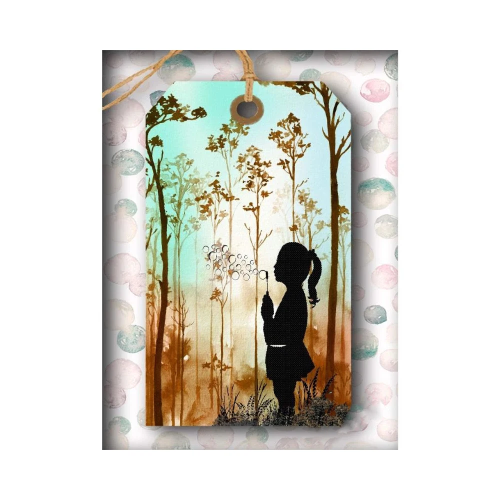 

Bubble Girl Card Background Metal Cutting Die DIY Scrapbook Paper Album Craft Knife Die Card Embossing Die Brand New