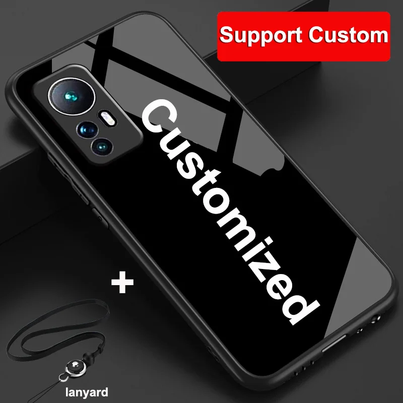 For Xiaomi Mi 12 Pro Glass Phone Case To Map Custom For Xiaomi Mi 12 5G Mi 12X Silicone Protective Cover Mi12 Custom-made Diy