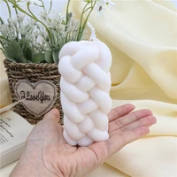 twist knot silicone candle mold for diy handmade aromatherapy candle plaster ornaments soap mould handicrafts making tool