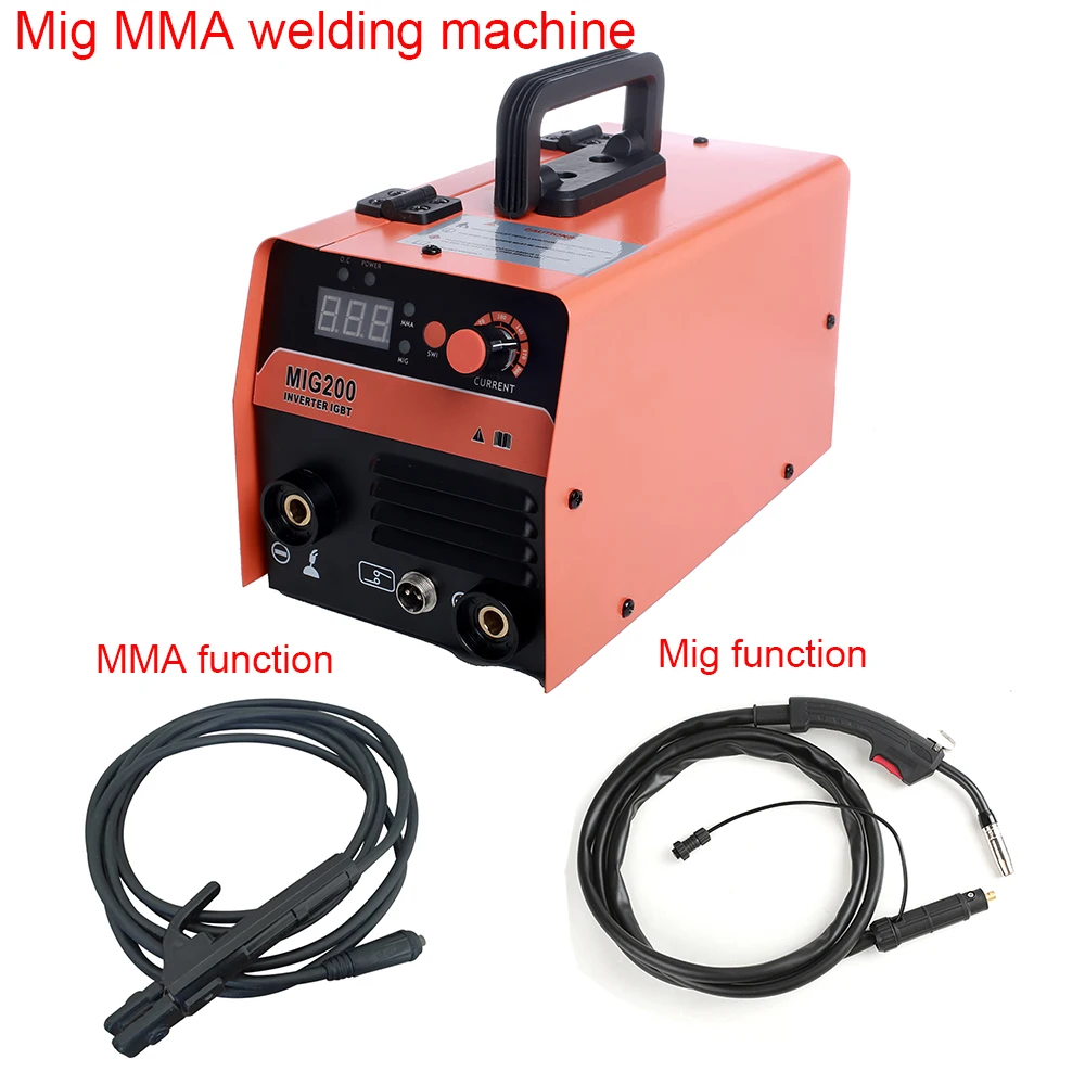 Полуавтоматический сварочный аппарат без газа Mig MMA Welder 220V Non-gas inverter mig on.
