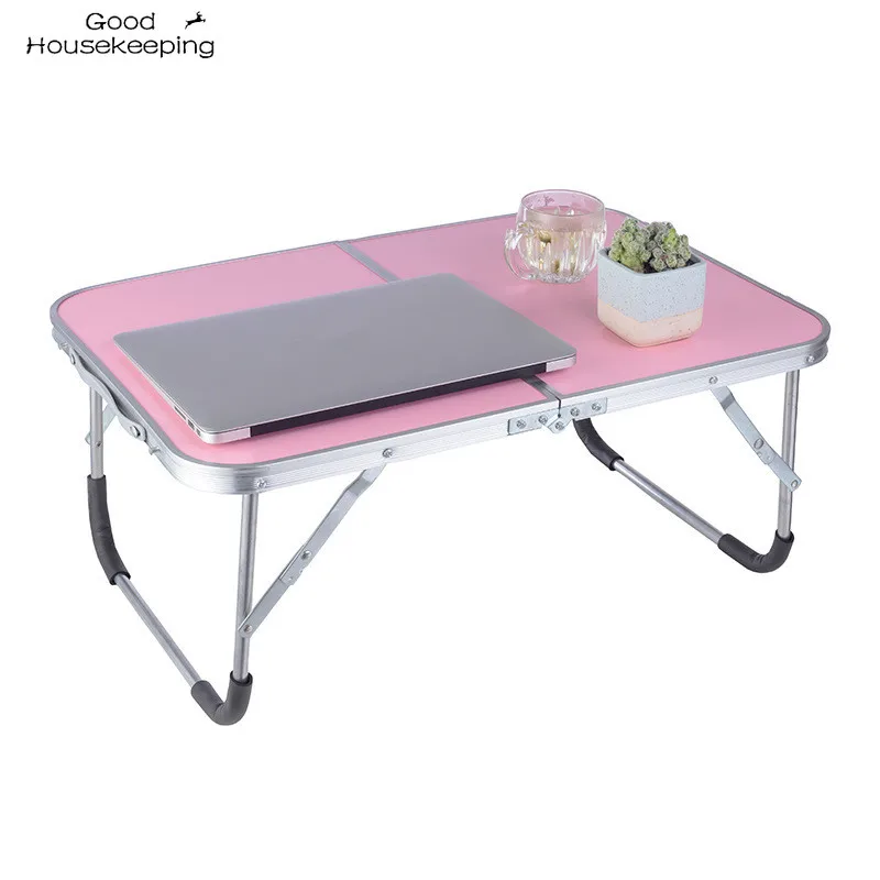 Buy Laptop Double Folding Computer Table Desk PC Writing Workstation Home Office Furniture on