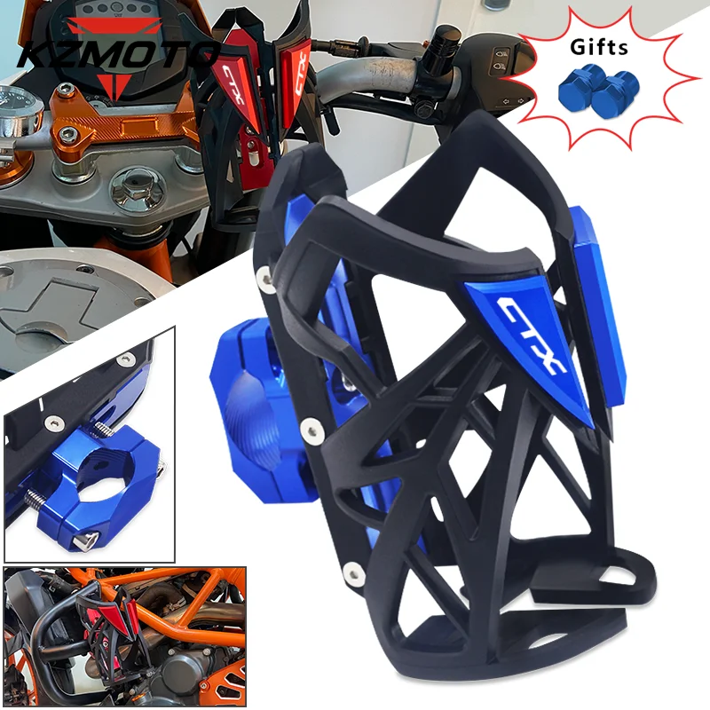 NEW CTX LOGO Motorbike Beverage Water Bottle Cage Drink Cup Holder Coffee Stand For HONDA CTX700 CTX700N CTX750 CTX1300 CTX 700