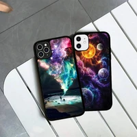 fhnblj sky space planet moon stars phone case silicone pctpu case for iphone 11 12 13 pro max 8 7 6 plus x se xr hard fundas
