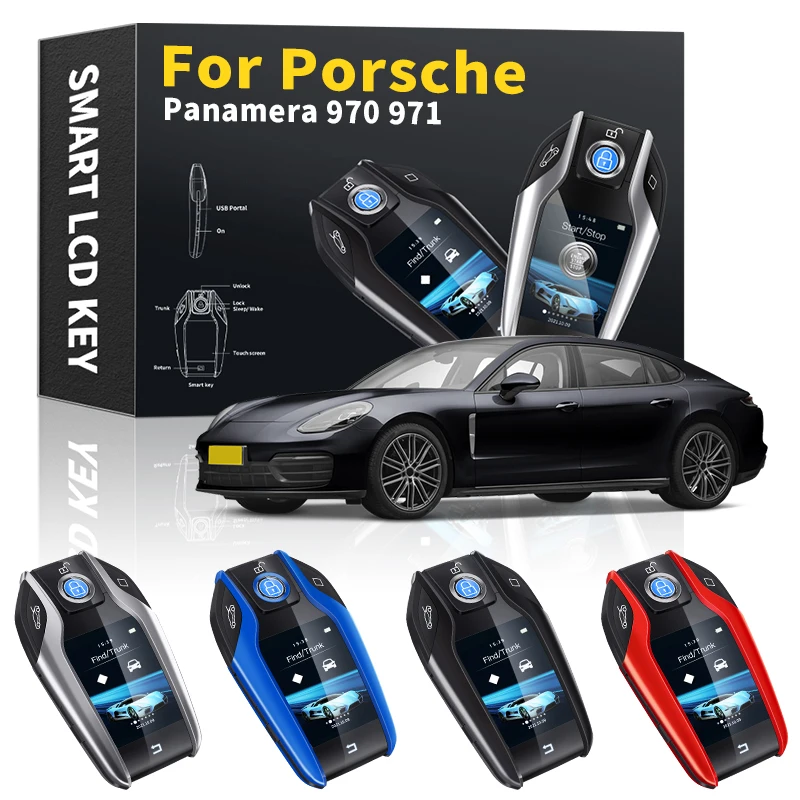 

Новейший модифицированный ключ для Porsche Panamera 970 971 автомобильный смарт-ключ дистанционного управления ЖК-дисплей смарт-брелок модифицирова...