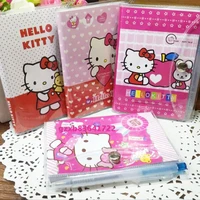 kawaii hello kitty stationery notebook with pen cartoon animation stationery notebook 100 kt note glue supplies student gifts