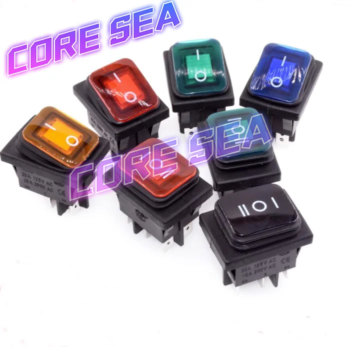 KCD4 переключатель типа корабля KCD2 водонепроницаемый 2/3 зубчатый 4/6 штырьковый с регулируемым переключателем большой серебряный Контактный Медный штырь 20A 1 шт.