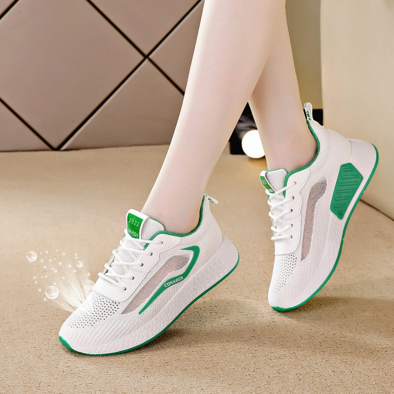 

Breathable Fly Woven Fashion Comfort Soft Sole Lightweight Shoes Sneakers Running Shoes Outdoor Sports Shoes Platform Sneaker