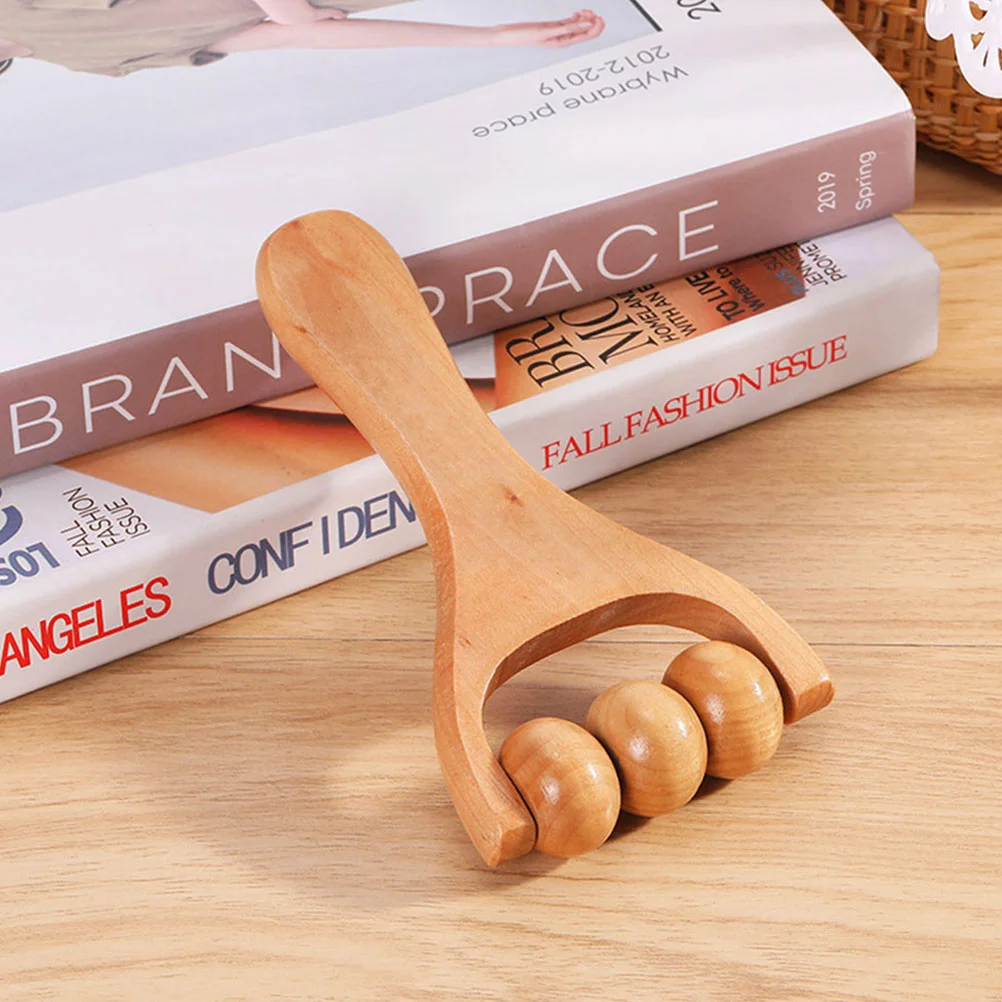 3 шт. массажер для лица и ног подошвенный фасциит шеи плечо деревянный роликовый