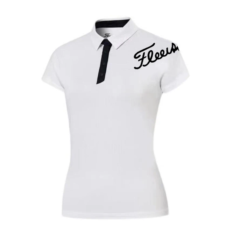 Women's Golf T-shirt Summer Fashion Sports Golf Apparel Short Sleeve Shirts Quick Dry Breathable Polo Shirts for Ladies