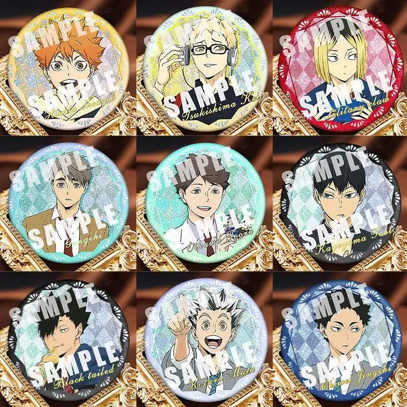 58 мм милые броши в стиле аниме Shoyo Hinata Tobio Kageyama Daichi Sawamura значок виде фигурки