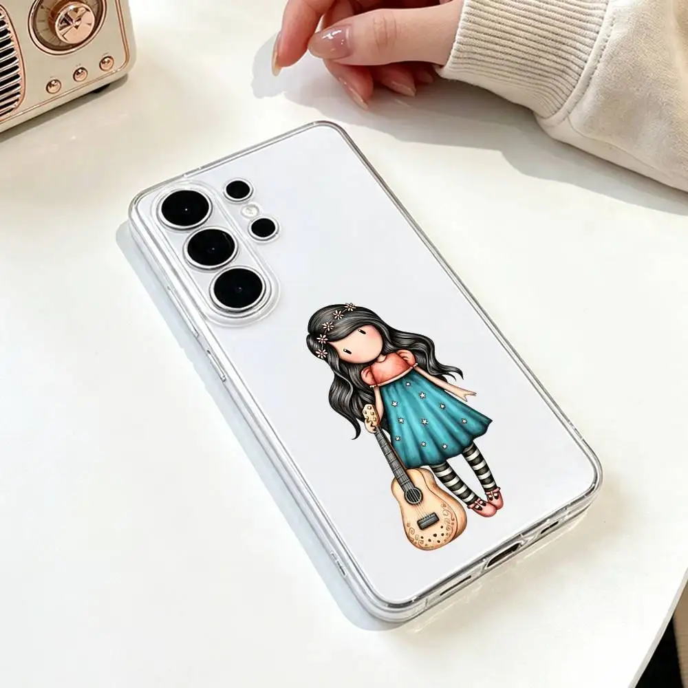 Фото Милый прозрачный чехол S-Santoro G-Gorjuss для телефонов Samsung S25, S24, S21, S22, S23, S30, Ultra, S20, Plus, Fe №4