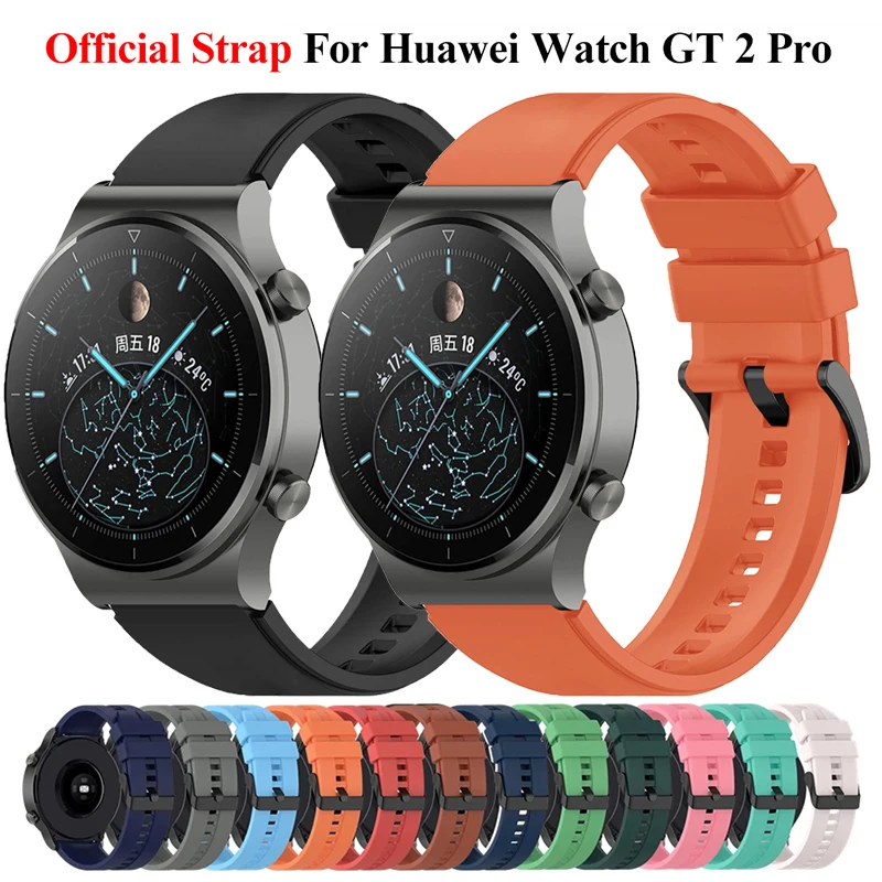 

Ремешок силиконовый для смарт-часов Huawei Watch Gt2 Pro, сменный спортивный браслет для Huawei Gt 2 Pro, 22 мм