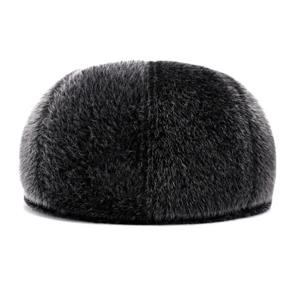 

Men Beret Thick Male Short Brim Simple Coldproof Hat Men Hat for Outdoor
