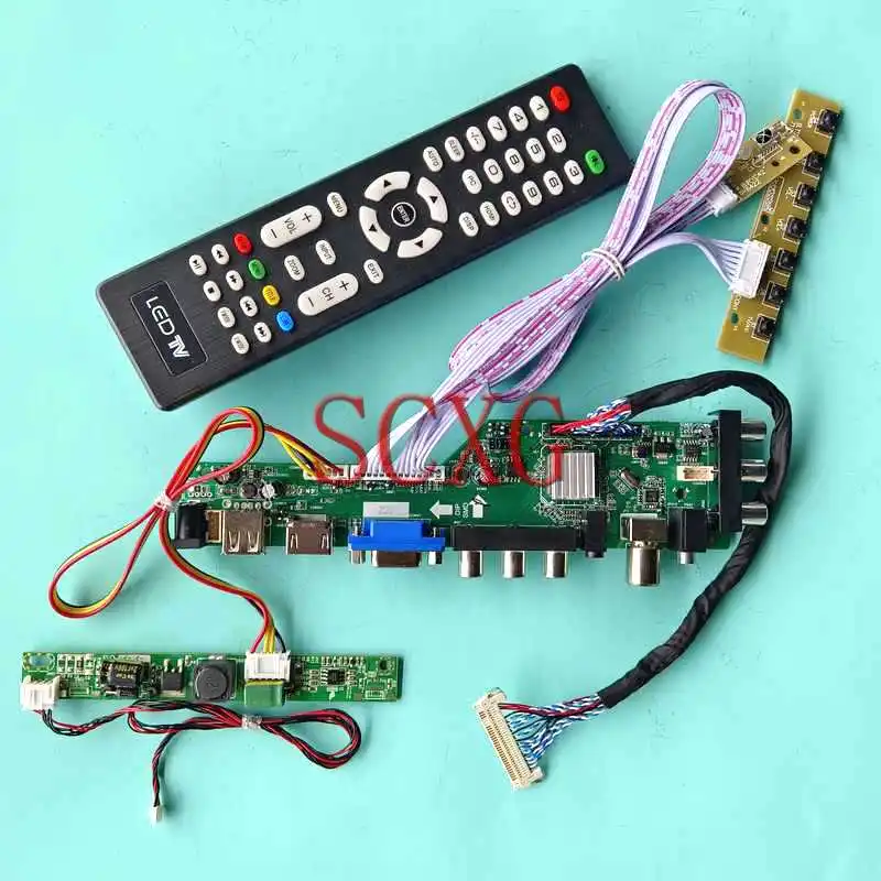

Плата привода панели ЖК-дисплея DVB подходит для LM220WE5 LTM220MT12 M220Z3 HDMI-совместимый VGA 1680*1050 22 "LVDS 30-контактный Комплект «сделай сам» USB AV RF