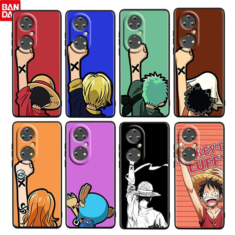

Anime ONE PIECE hands up For Huawei P50 40 30 20 10 9 Lite E Mini Pro 5G Soft Silicone Black Cover Phone Case Cover Funda Coque