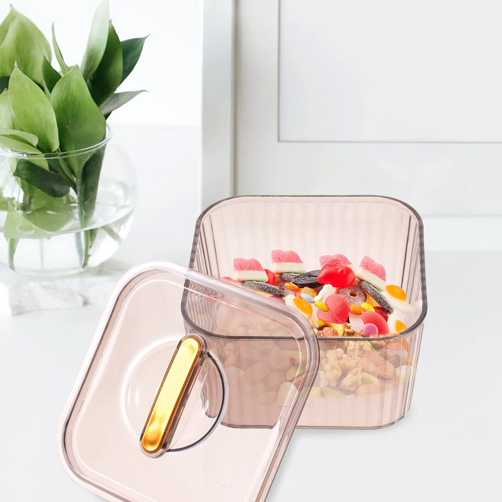 

Candy Compartment Box Banquet Clear Plastic Containers Movie Snack Trays Party Bowls Serving Food