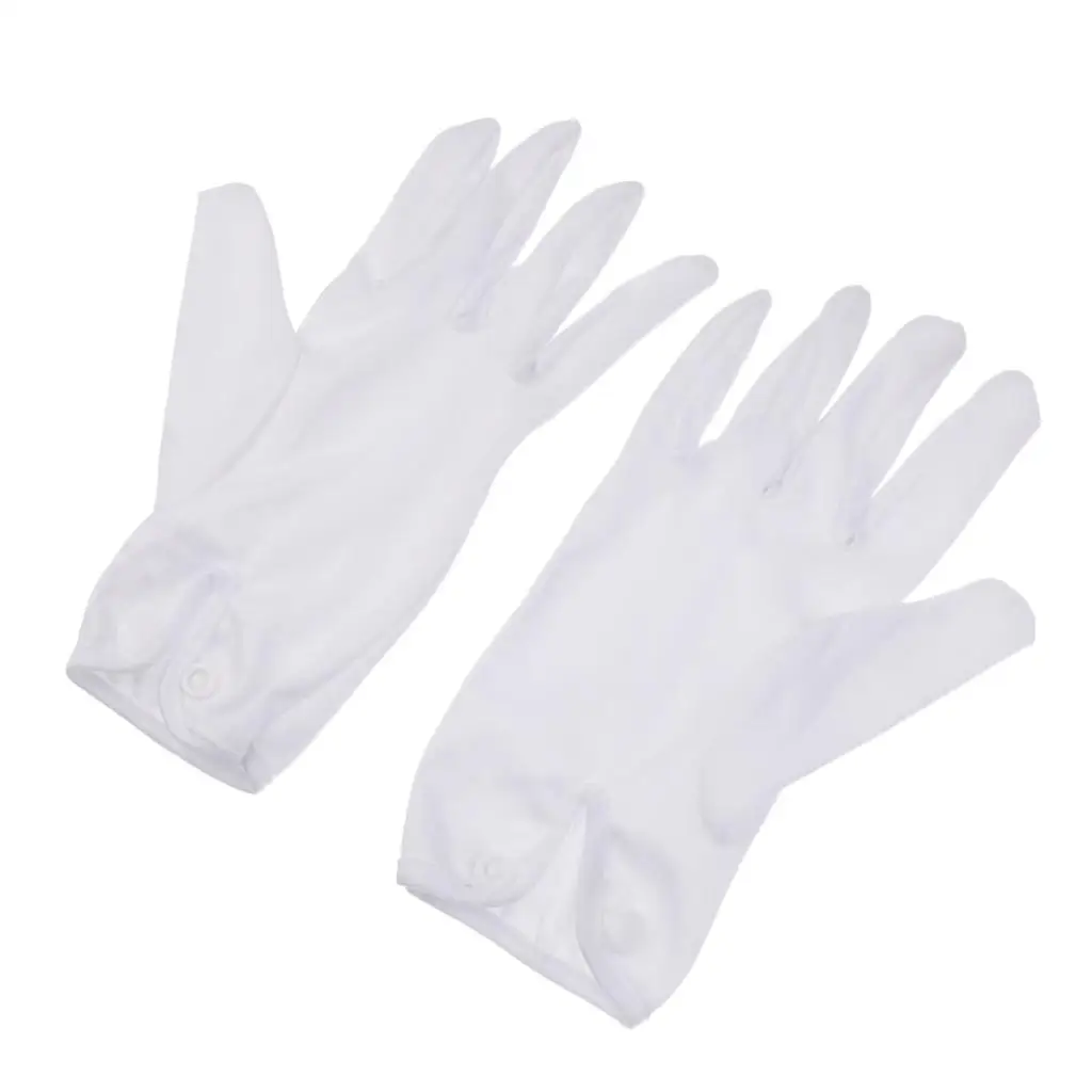 

1 Pair Billiard Referee Gloves with Snap Closure fits most individual 24cm White