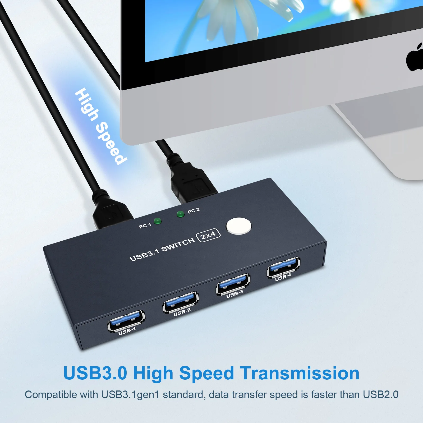 

USB 3,0 переключатель, 4 порта, 2 периферийных адаптера компьютера