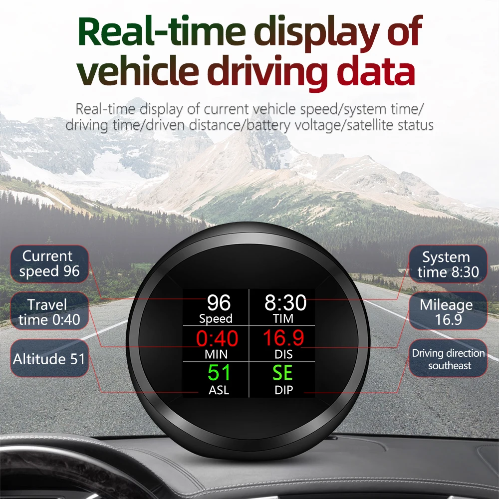 

Проектор OBD2 HUD P11 со спидометром, автомобильная электроника, превышение скорости, будильник, наклон, аксессуары для автомобиля