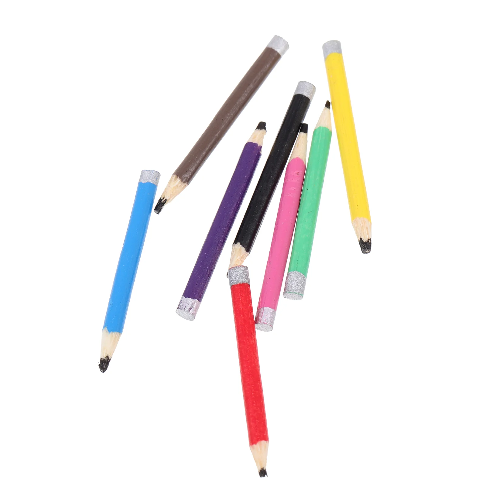 

8PCS Mini Colored Pencil Models Miniature Decors Mini House Adorns Photography Props