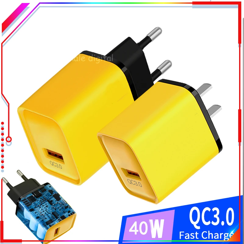 

USB Wall Charger Fast Charging Outlet AC Power Adapter for iPhone 15 14 Pro Max Samsung Galaxy S22 Xiaomi Quick Charger Adapter