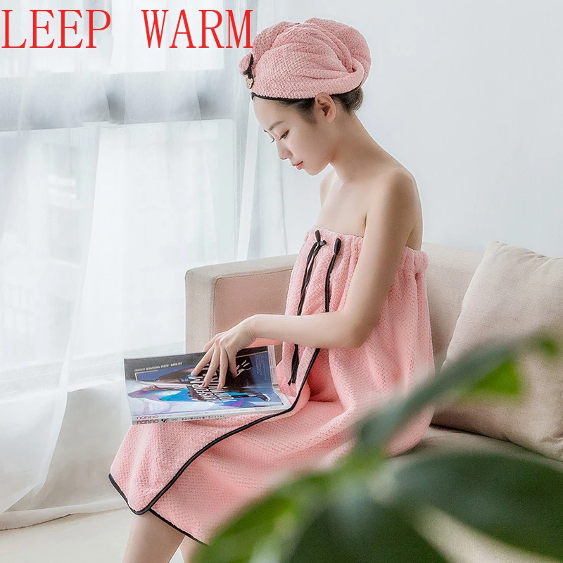 

2022 New Bath Towel Women Can Wear Large Cotton Quick Dry Hair Hat