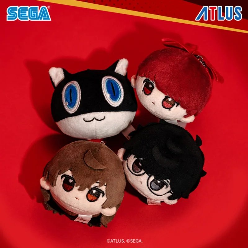 Фото Горячая новинка: Плюшевый брелок-подвеска Sega Atlus Persona 5 Royal Моргана, милый круглый, мягкий, для сумок, аниме-атрибутика для фанатов игр №3