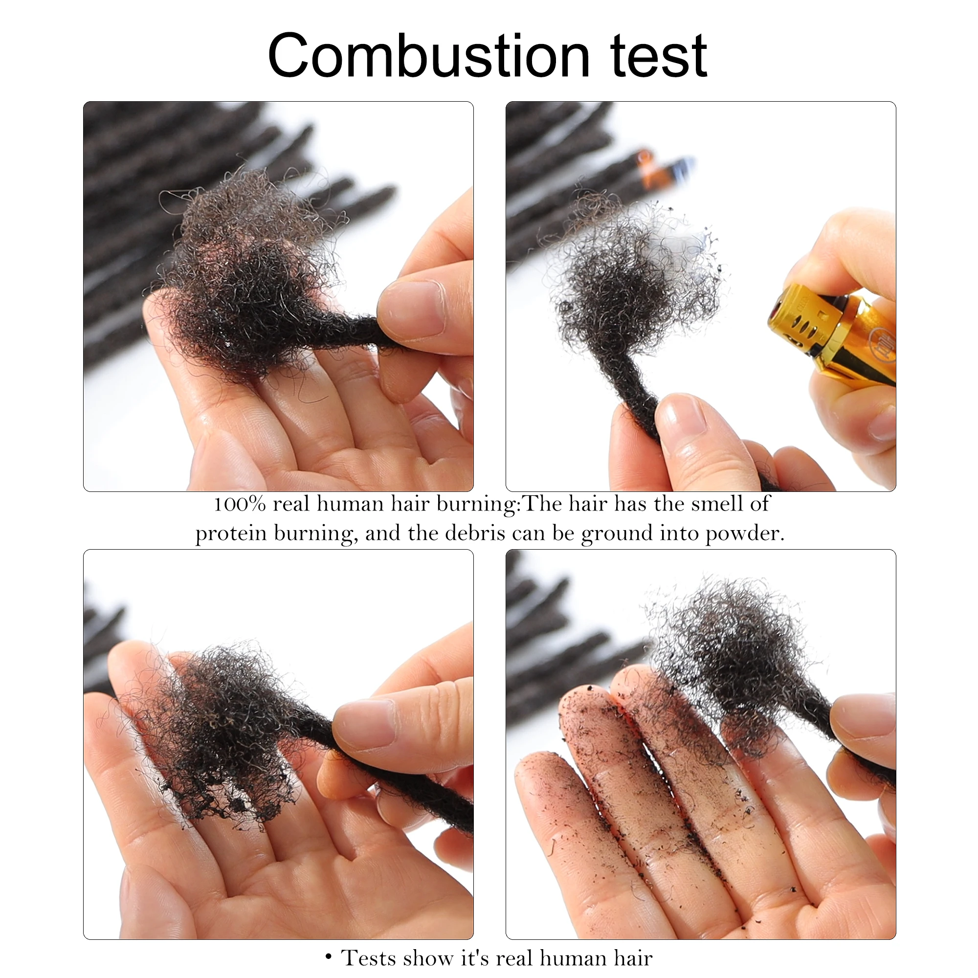 Orientfashion Дреды из человеческих волос Loc Extensions Kinky Straight cabelo humano