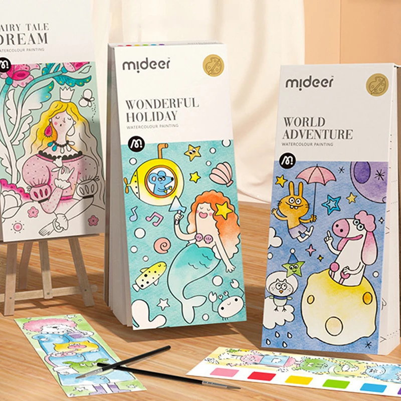 

20Sheet Solid Watercolor Coloring Book Paint Set Water Color Pigment Paint Brush
