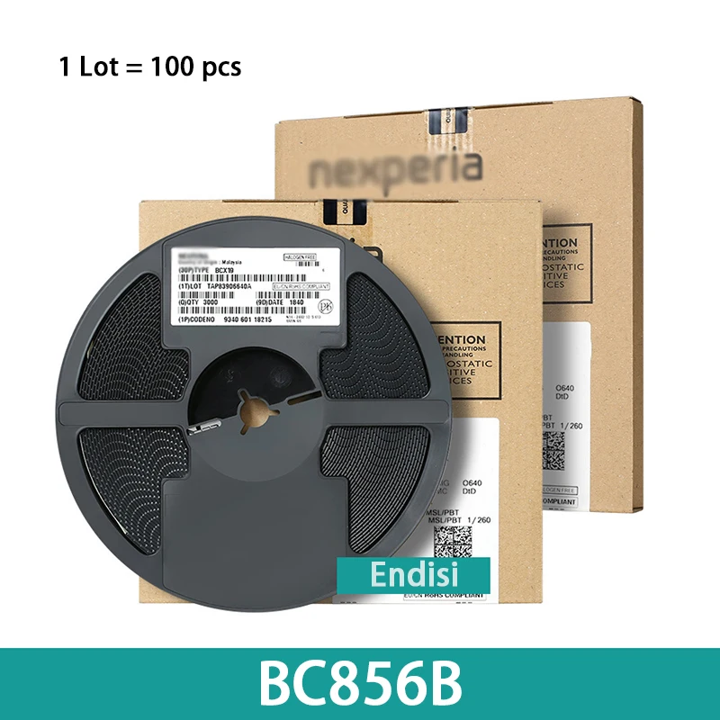 100 шт BC856B BC856B,215 маркировочный код 3BW SOT23 TO-236AB 65V 100mA PNP Транзисторы Общего Назначения биполярный транзистор