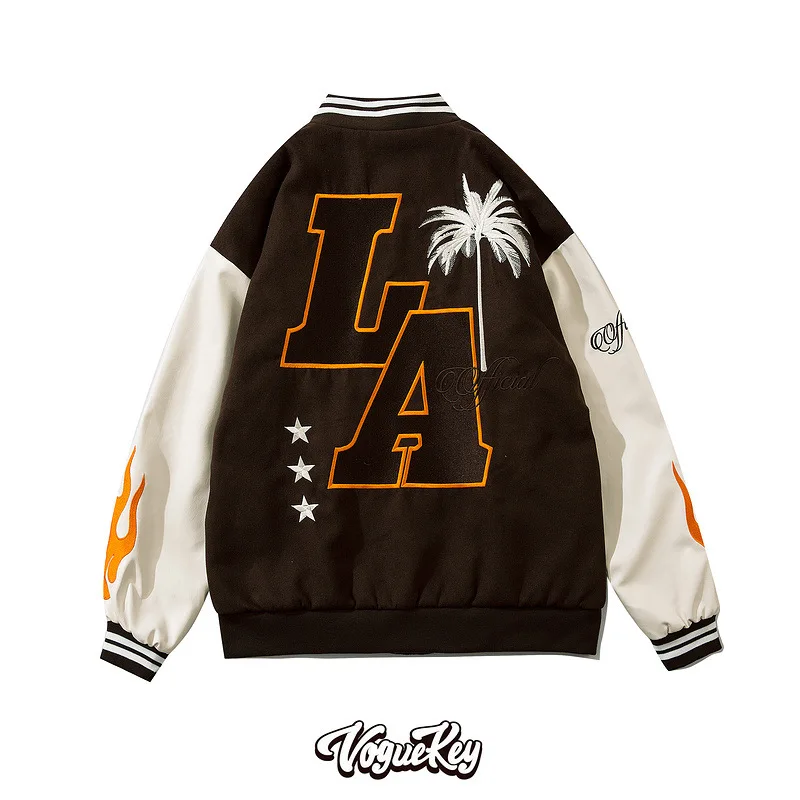 Новинка 2021 модная Женская бейсбольная куртка на весну и осень с вышивкой LA