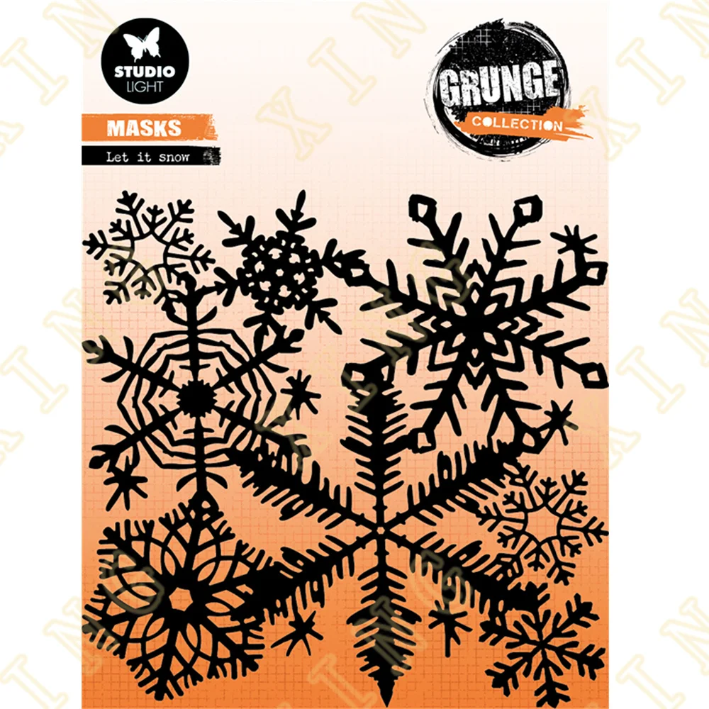 

New Christmas Let It Snow Diy Layering Stencils Wall Painting Scrapbook Coloring Embossing Album Decorative Paper Card Template